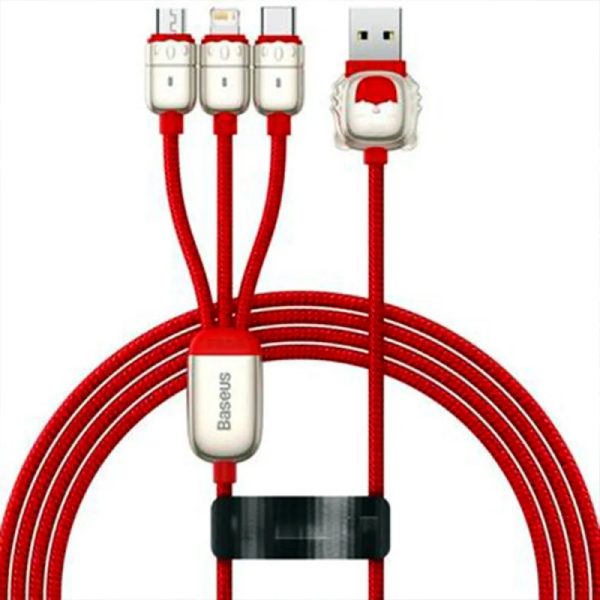 Car Multi Charging Cable Baseus 3 in 1 Data Cable Car Home And Office