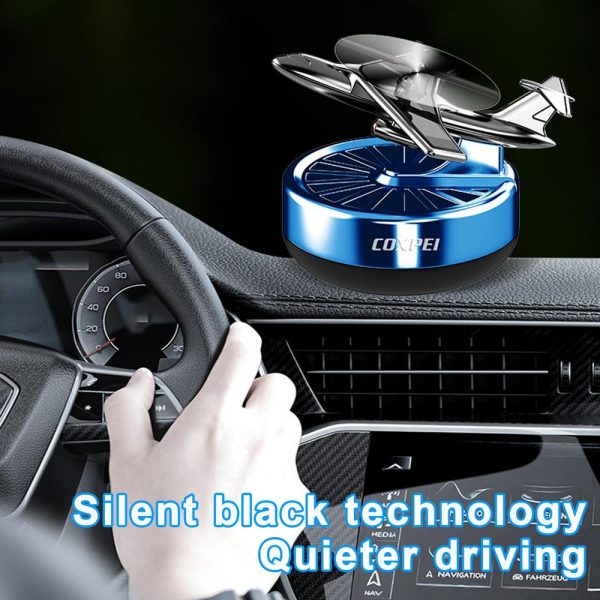 Car Air Freshener Stylish Solar Energy Airplane Rotating Air Freshener Decoration Auto Fragrance Vehicle Air Fresheners