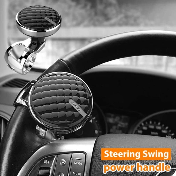 Steering Wheel power handle Universal wheel Spinner Knob in Black Color 1 ps