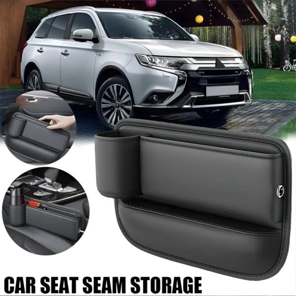 Universal Car Seat Gap Organizer with Cup Holder – Multifunctional Storage Box
