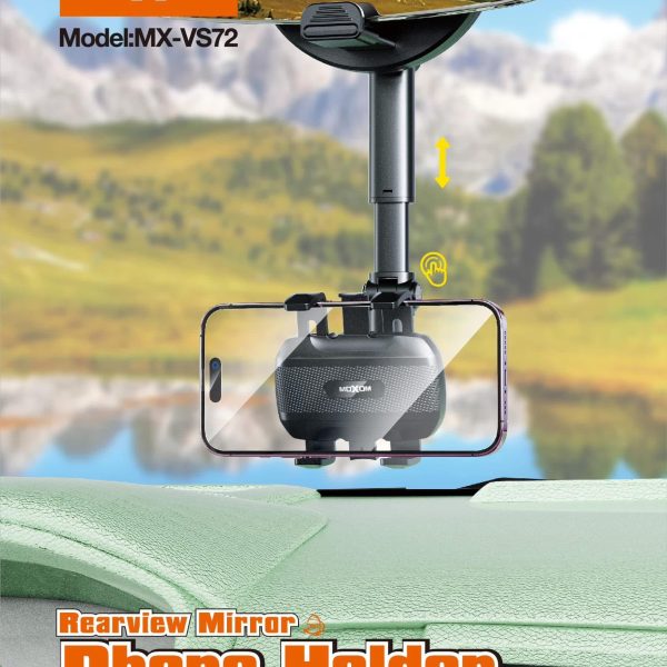 Car Rear View Mirror Mobile Holder MOXOM MX-VS72 Universal Fit