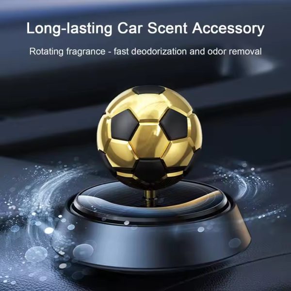 Car Solar Foot ball Showpiece With Car Air Freshener