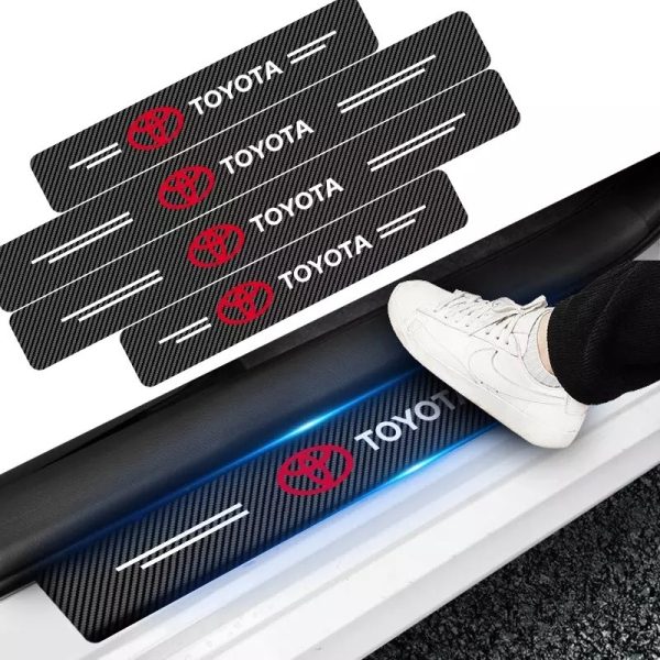 Carbon Fiber Car Door Sill Protectors 4pcs Set– Stylish And Durable Protection for Your Car!