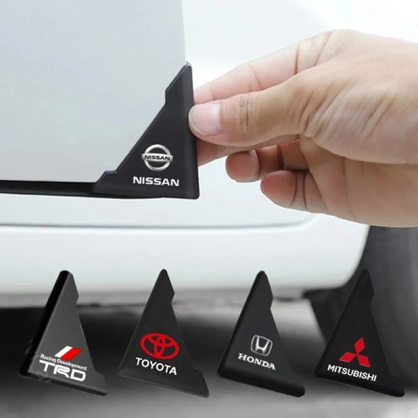 Car Door Corner Protector Black 60x45mm Car Door Corner Edge Guards Anti Opening Collision Scratch Proof Cartoon 2pcs