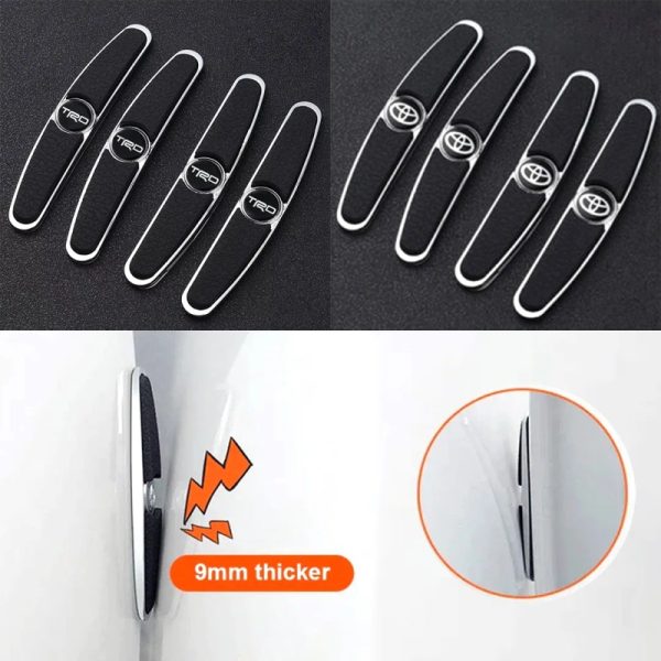 Car Door Guard Car brand Logo With Leather 4 pcs