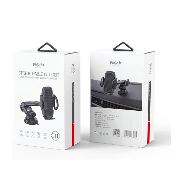 Yesido C11 Phone Holder – 360° Car Mobile Holder for Safe Driving