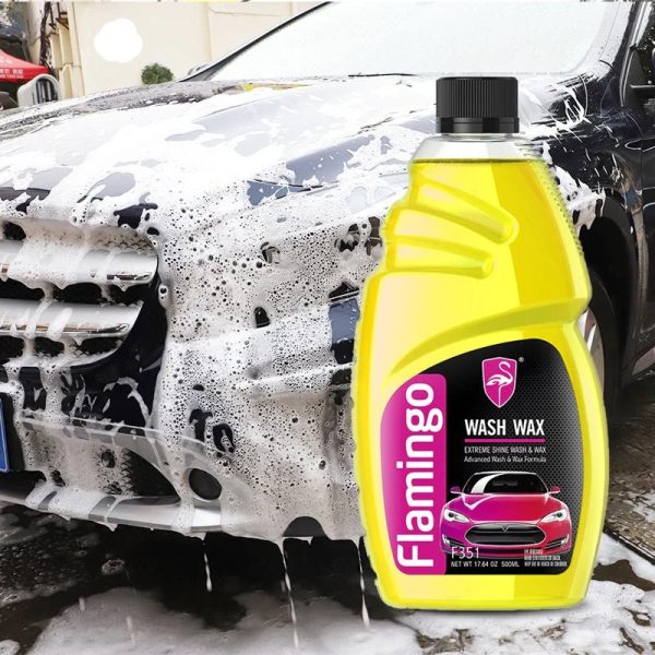 Flamingo Car Shampoo Wash Wax 500 ml