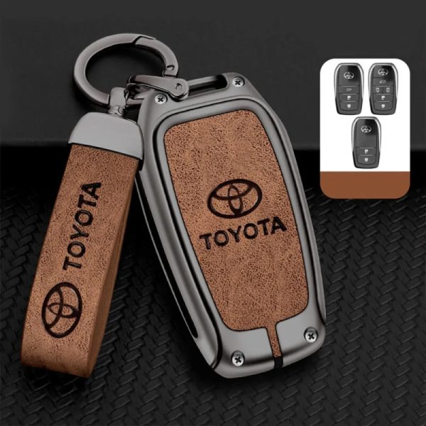 Car Key Cover With Key Ring Metal Remote Cover For Toyota Harrier New, Yaris Cross, Corolla Cross Model-0008