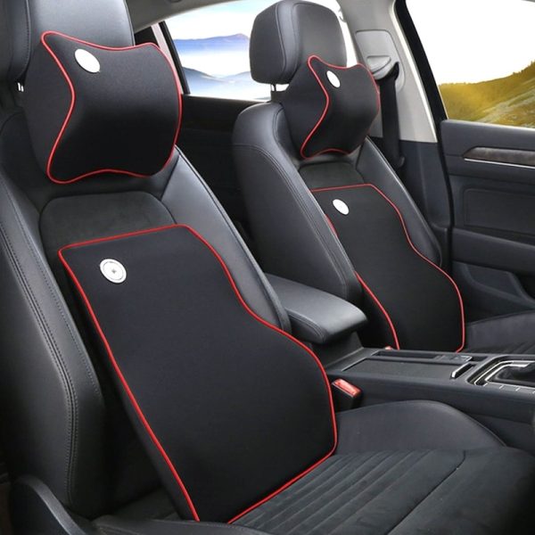 Car Back Support Pillow And Neck Support Pillow Memory Foam
