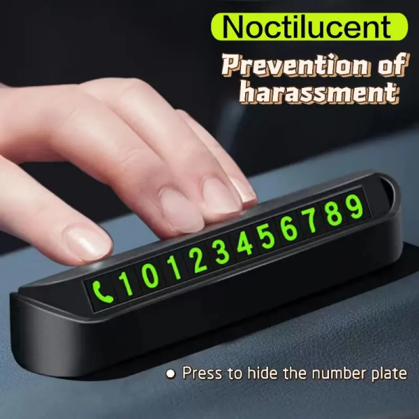 Car Temporary Parking Phone Number Plate