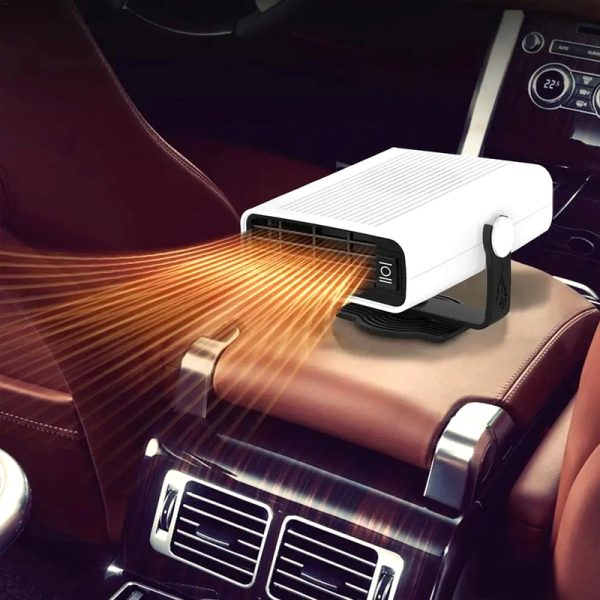 2-in-1 Car Heater & Cooling Fan – (12V And 24 V) 150W Portable Plug-in for All-Season Comfort