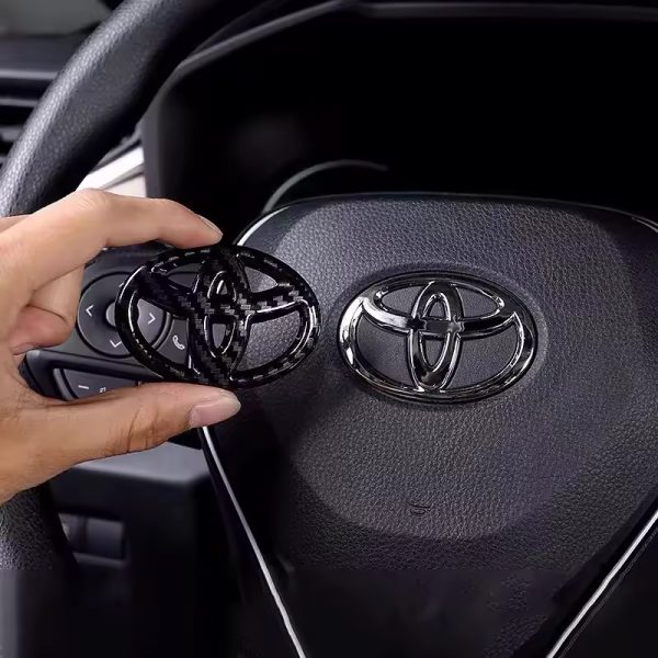 TOYOTA Carbon Fiber Steering Wheel Emblem Logo