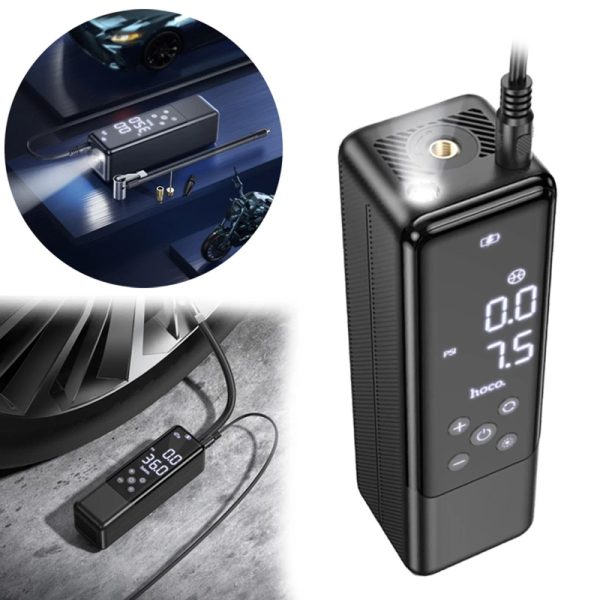 Hoco ZP5 Car Air Pump – Smart Digital Tire Inflator for Cars and Bikes