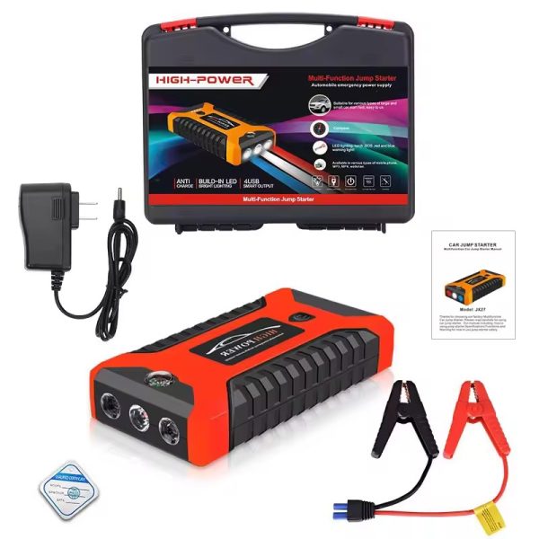 Emergency Car Battery Jump Starter With Tire Inflator 99800mAh